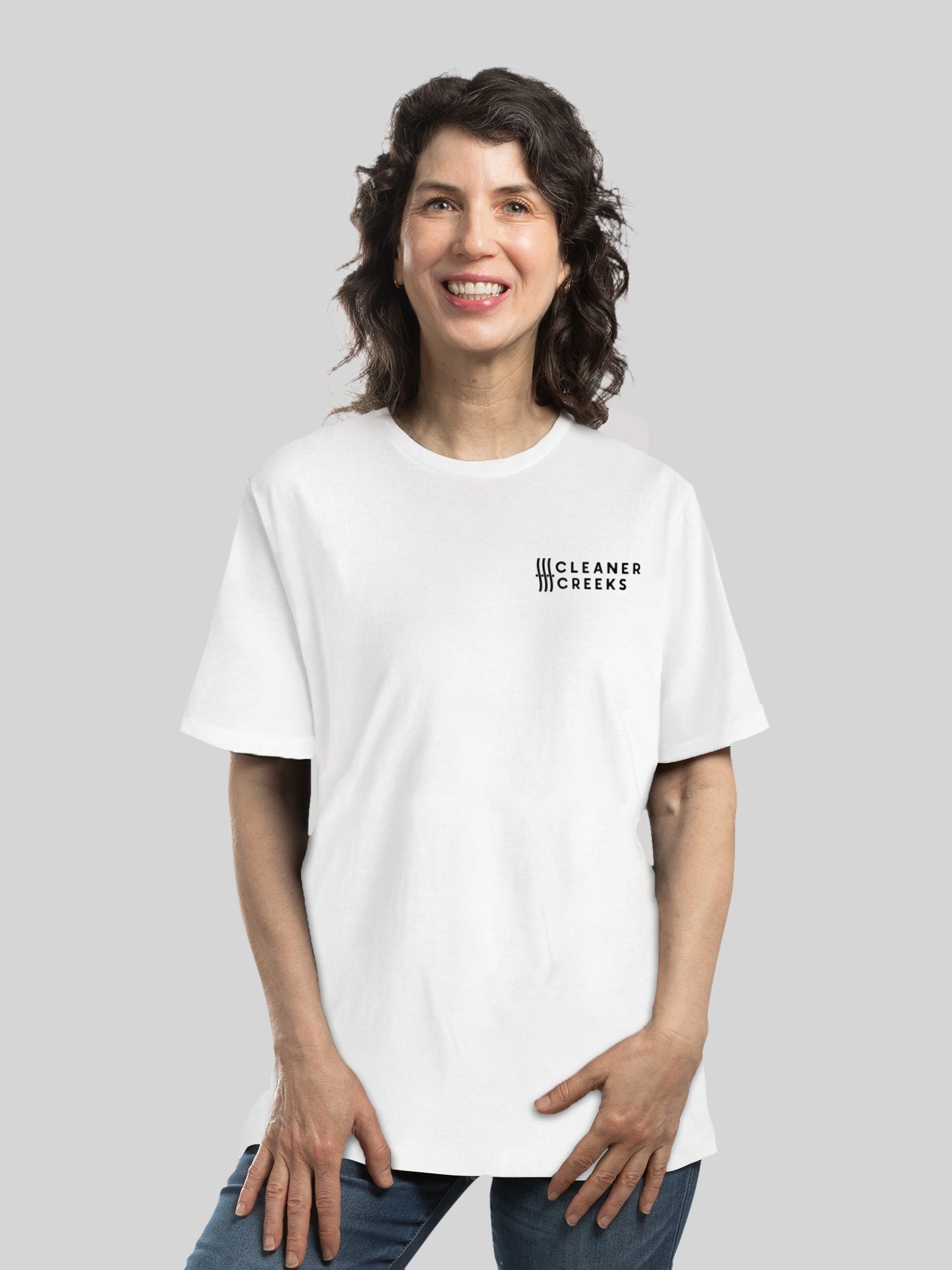 Cleaner Creeks Logo White Unisex T-Shirt